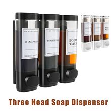 Wall Mounted Bathroom Liquid Soap Dispenser Three Head Hand
