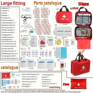 Kit Aid with Carrying Outdoor Deluxe Pouch First
