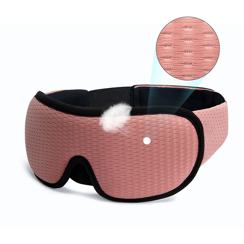 3D Sleep Mask 100% Blocking Light Eye Mask Travel Rest Relax