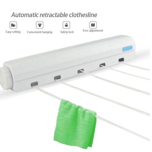 Wall Mounted 4/5 Clothes Line Retractable Laundry Hanger
