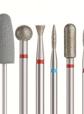 6pcs/set Diamond Sand Nail Files Drill Cuticle Polishing Bit
