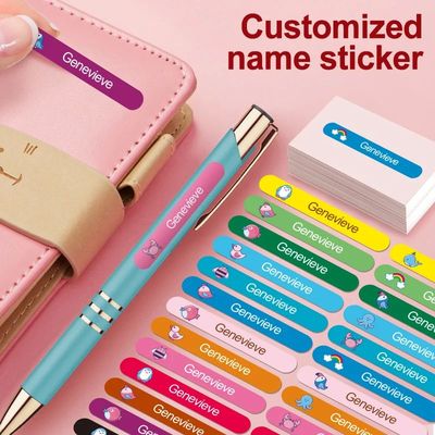 Waterproof Name Stickers for Water Bottles & Kids Stationery