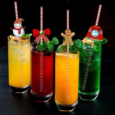 Christmas Straw Set Christmas Themed Straws Christmas Party