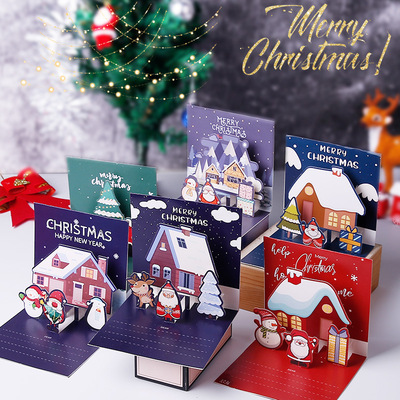 3d Greeting Card Christmas Eve Business Gift Message Card Ho