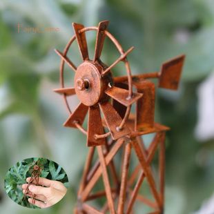 Fairy Metal Garden Vintage Rus Miniature Decoration Windmill