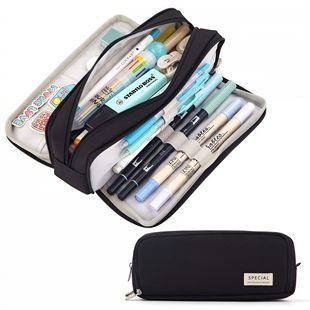 capacity spacious pen portable storage case Large