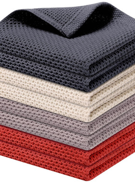 Labeled 100 Cotton Waffle Square Soft Absorbent Kitchen Squa