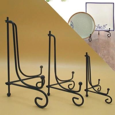 1pc Black Iron DIY Craft Bracket Book Holder Photo Pedestal