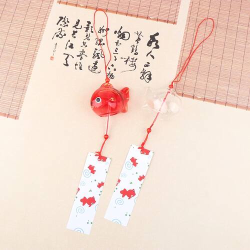 Wind Chime Chimes Glass  s Style Goldfish Garden Hanging Out