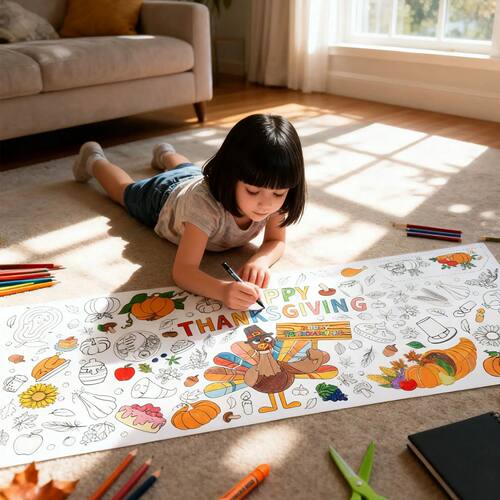 Thanksgiving Unique Interesting Tablecloth Kid Graffiti Inte