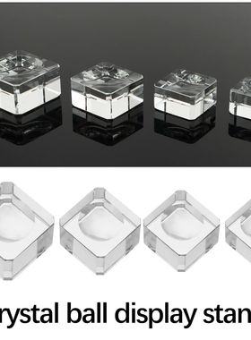 25/30/35/40mm Square Glass Crystal Sphere Base Transparent S