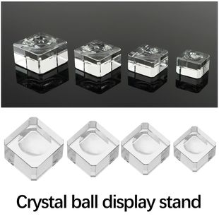 Crystal Transparent Base Sphere Glass Square 40mm