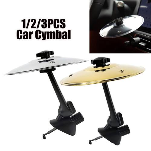5.5 Inch Car Vent Musical Cymbal - Clip-On Mini Drum Cymbal