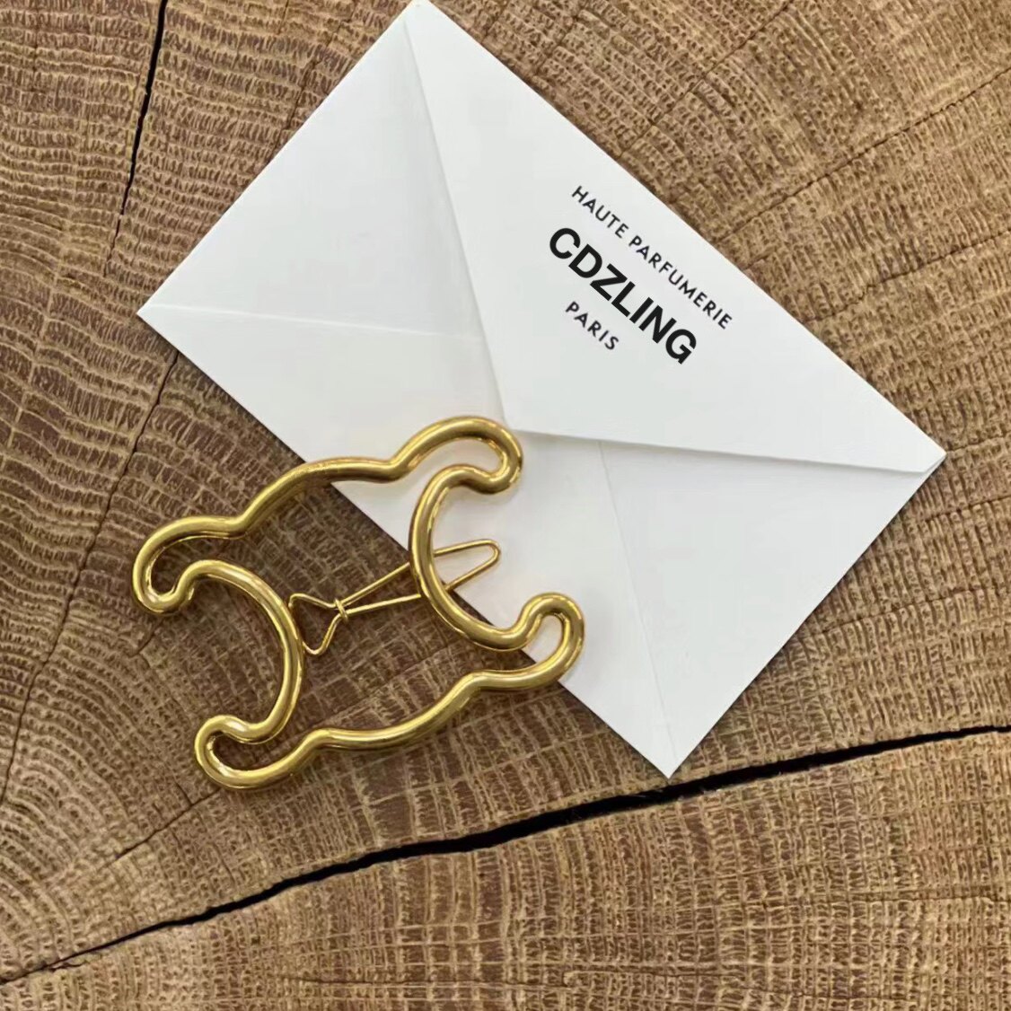 celi凯旋门发夹镂空复古边夹刘海夹2023年新款高档法式百搭发饰