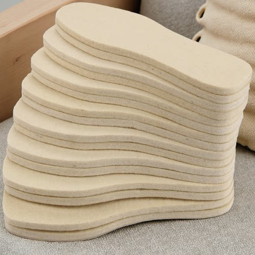 十双装加厚冬季羊毛毡鞋垫男女