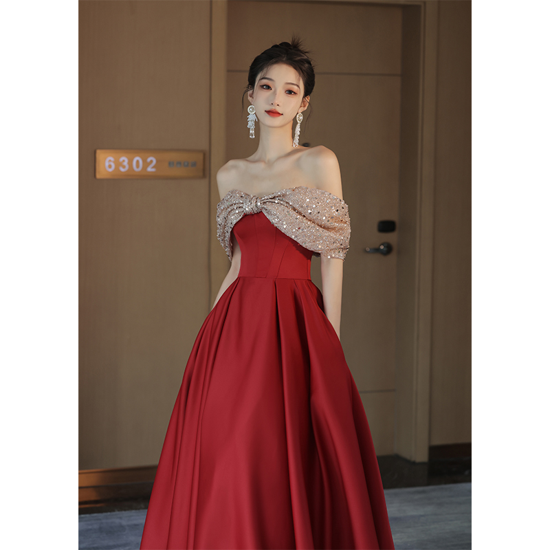 敬酒服2023新款新娘高级感演出服