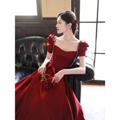 敬酒服新娘订婚连衣裙日常可穿简单气质高端领证登记小礼服回门服