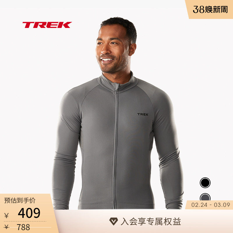 TREK崔克Circuit Thermal男式多功能弹力透气保暖抓绒长袖骑行服
