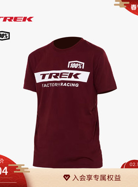 TREK崔克100% Factory Racing车队版纯棉柔软舒适休闲骑行短袖T恤
