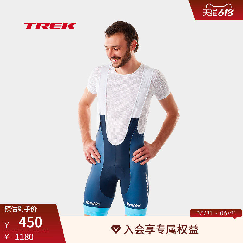 TREK崔克Factory山地越野车队车迷版Santini男式轻量骑行背带短裤