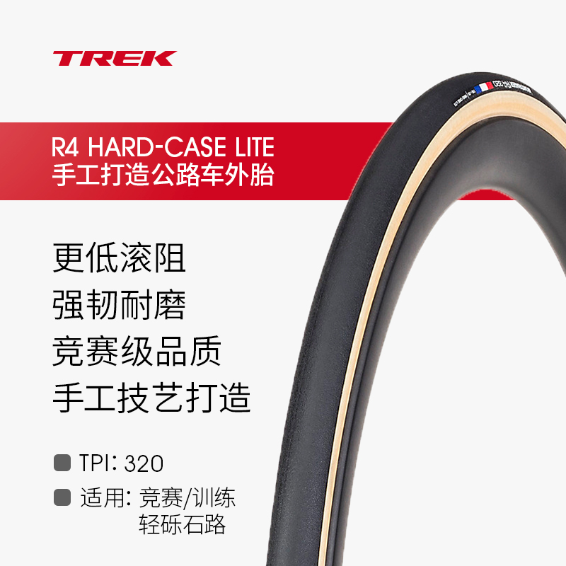 TREK崔克Bontrager R4防滑耐磨公路车自行车外胎开口胎