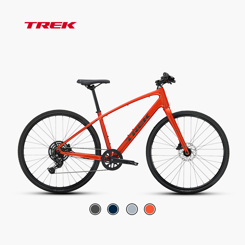 TREK崔克FX 2轻量化液压碟刹通勤健身多功能自行车平把公路车