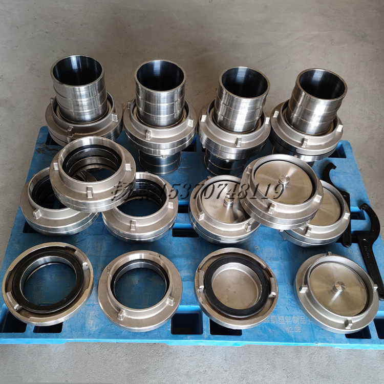 不锈钢消防车吸水管接口KDKYKM00125150内牙卡扣接口管牙闷盖堵头