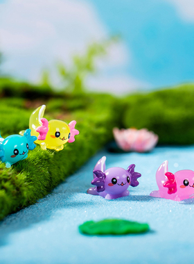 微景观树脂工艺品可爱六角龙鱼缸苔藓多肉造景园艺装饰品跨境摆件