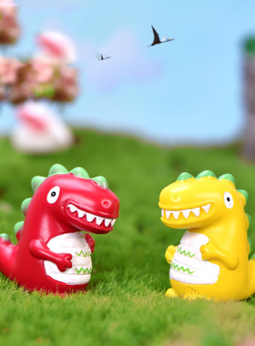 可爱风卡通动物恐龙树脂工艺品