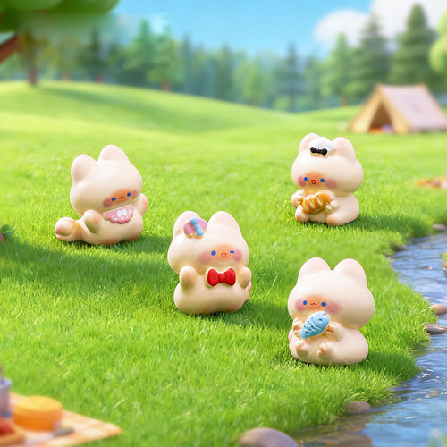 微景观简约现代胖嘟嘟暹罗猫萌粒公仔桌面小摆件 娃娃屋树脂摆件