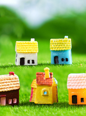 苔藓微景观创意迷你园艺乡村小房子 生态瓶diy装饰品迷你树脂摆件