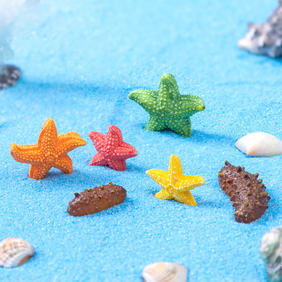 微景观创意仿真小海星海参生态瓶沙滩造景 DIY装饰品迷你树脂摆件