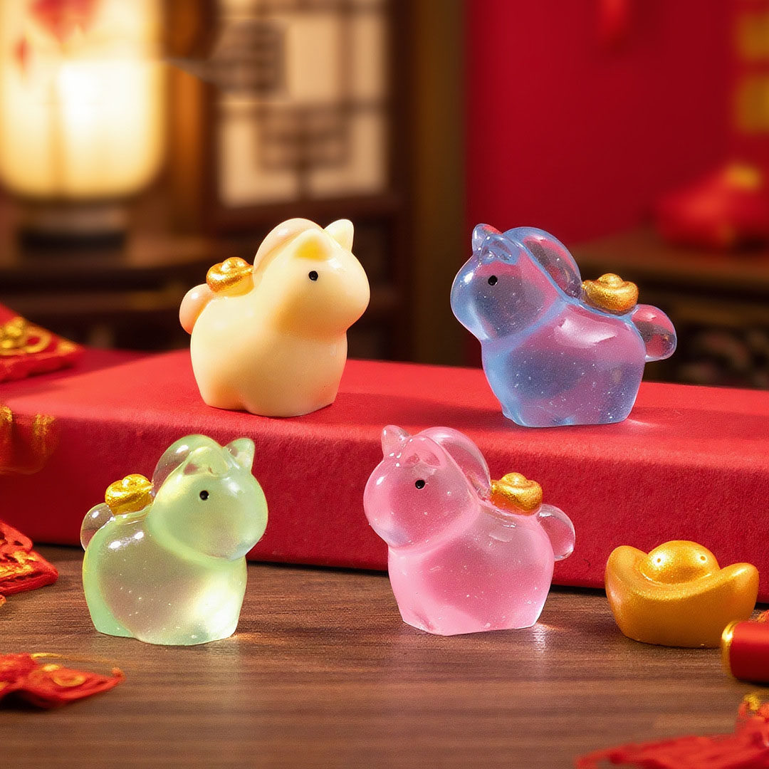 微景观树脂工艺品创意新年夜光金银小马萌粒 DIY装饰品迷你小摆件,家居饰品,桌面摆件,淘宝优惠券,粉丝福利购,淘宝优惠卷