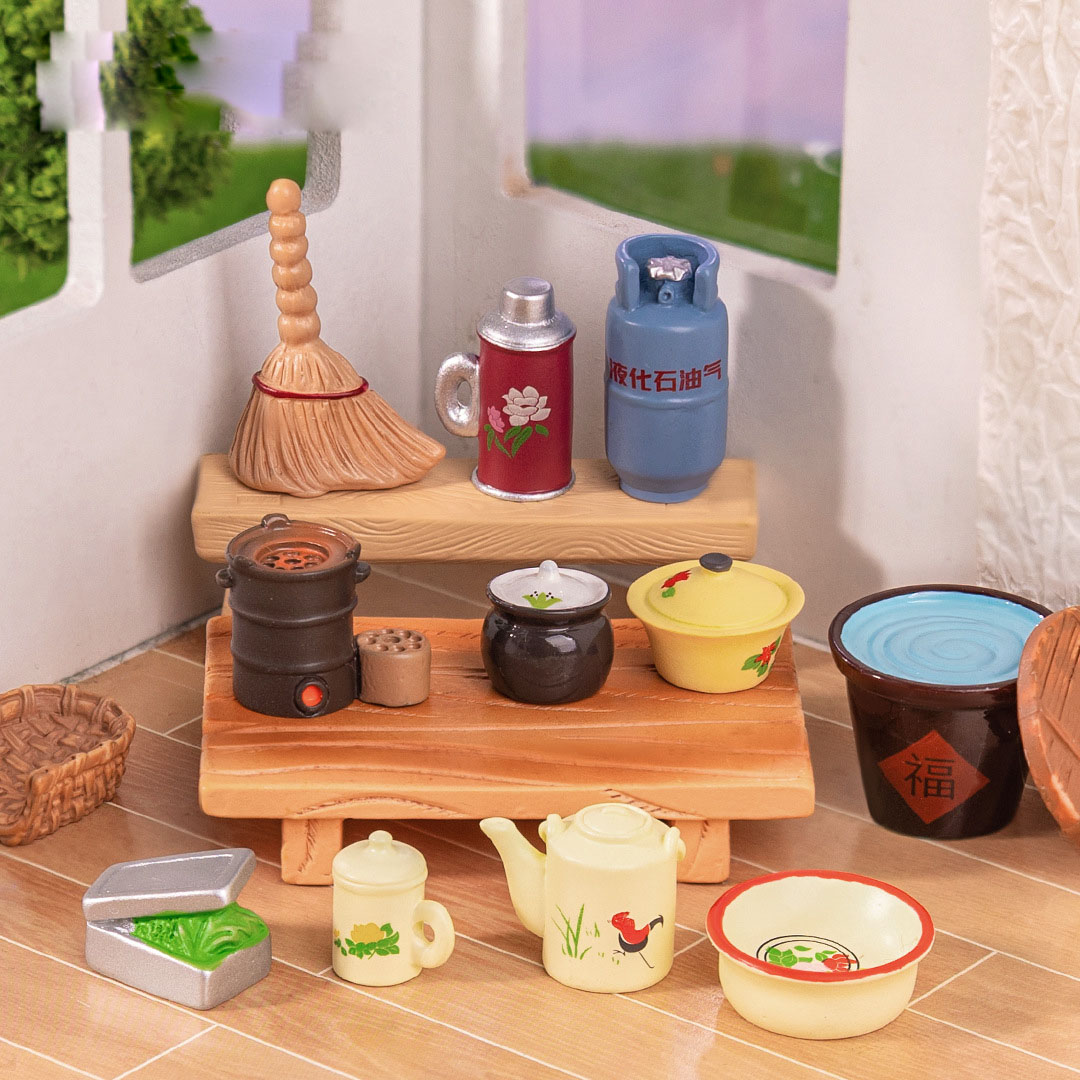 微景观简约创意怀旧生活用品暖水壶模型 娃屋DIY装饰品迷你小摆件