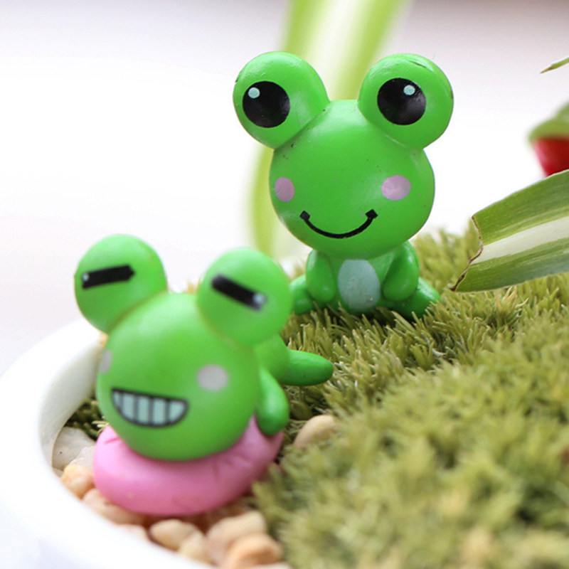 苔藓微景观卡通园艺装饰小青蛙大眼蛙摆设彩绘树脂摄影小动物摆件