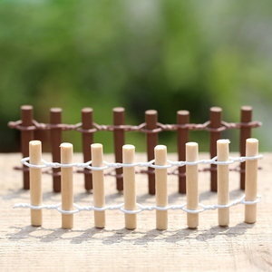 促销苔藓微景观园艺配件装饰圆木栅栏多肉摆件配件木质摆设工艺品