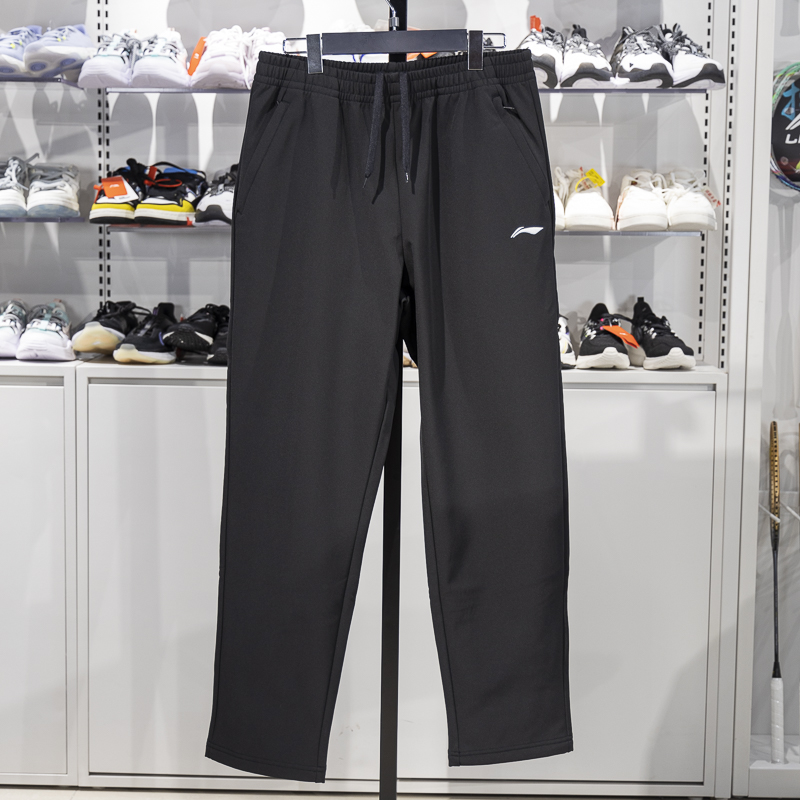 李宁直筒男子加绒保暖卫裤