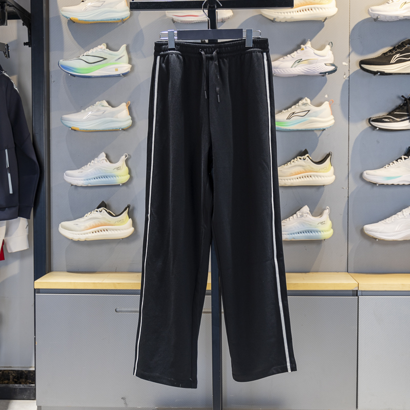 李宁运动休闲直筒女子透气卫裤