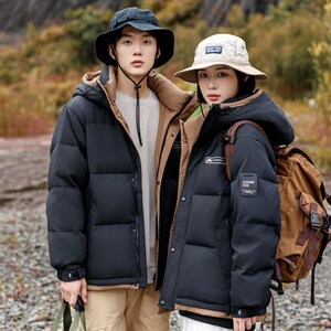 1404-2-D825—P268 高品质印花90绒羽绒服潮流时尚简约休闲百搭1图片