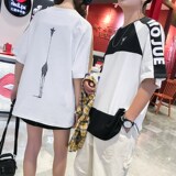 1404-3-HT015-P28新款纯棉青年短袖情侣体恤时尚日系男h，男装T恤，星座1404-3