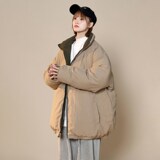 男女2022棉服两面穿棉衣棉外套1404-1-MY9377P100，男装夹克，星座1404-3