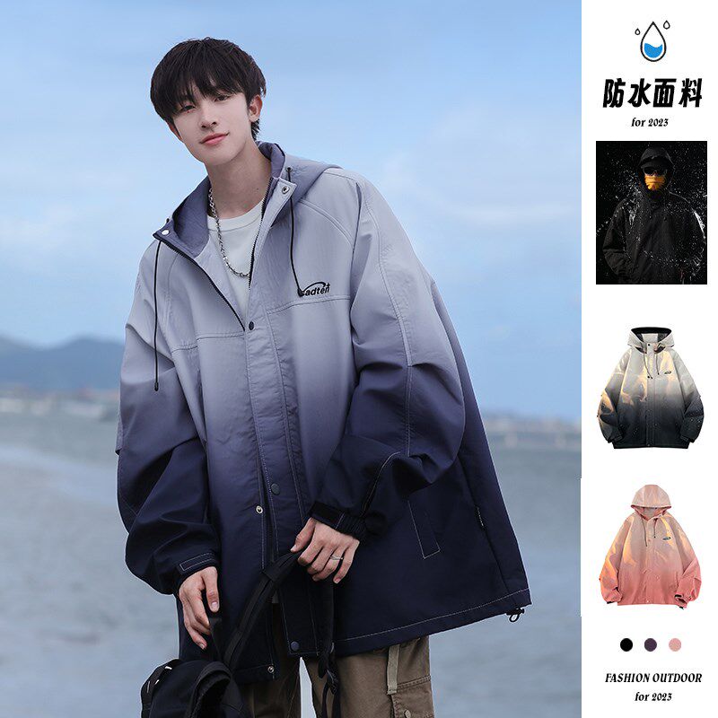 1404-1-93362-p70棒球服潮时尚冲锋衣休闲夹克扎染,男装夹克,星座1404-1