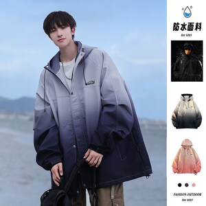 1404-1-93362-p70棒球服潮时尚冲锋衣休闲夹克扎染,薇娅牛仔衣搭配图片