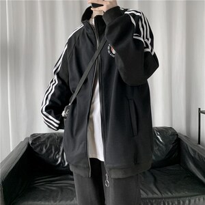 1404-1-s403-P40男女棉质外套新款休闲情侣夹克款精品拉链衫F