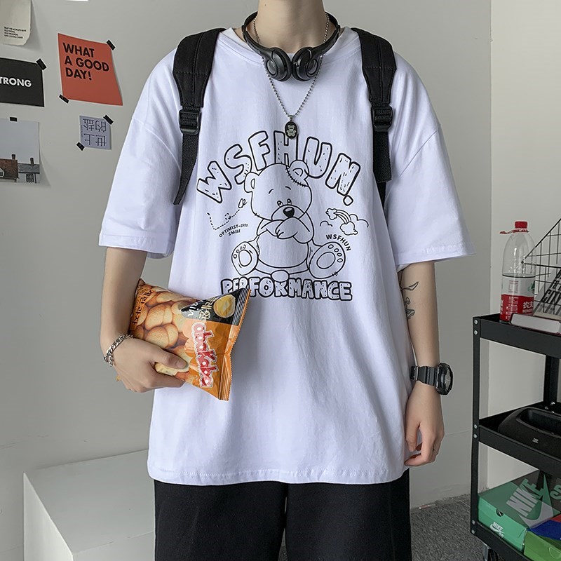 1404新款男女款潮流时尚港风短袖纯棉夏季体恤D港1404--T075-p3,女装T恤,星座1404-3