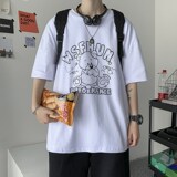 1404新款男女款潮流时尚港风短袖纯棉夏季体恤D港1404--T075-p3，女装T恤，星座1404-3