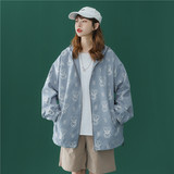 1404-3-S223-P55新款时尚青少年潮流宽松连帽防晒衣男女同款T，男装防晒衣，星座1404-3