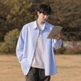 复古日系外情侣百搭潮男青少年衬衫1404-2-25111-p50，男装衬衫，星座1404-1