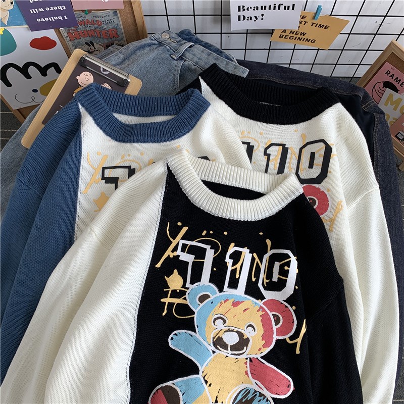 1404-2-wy02-P65男女冬款港风日系高领休闲时尚毛衣潮,男装卫衣,星座1404-3