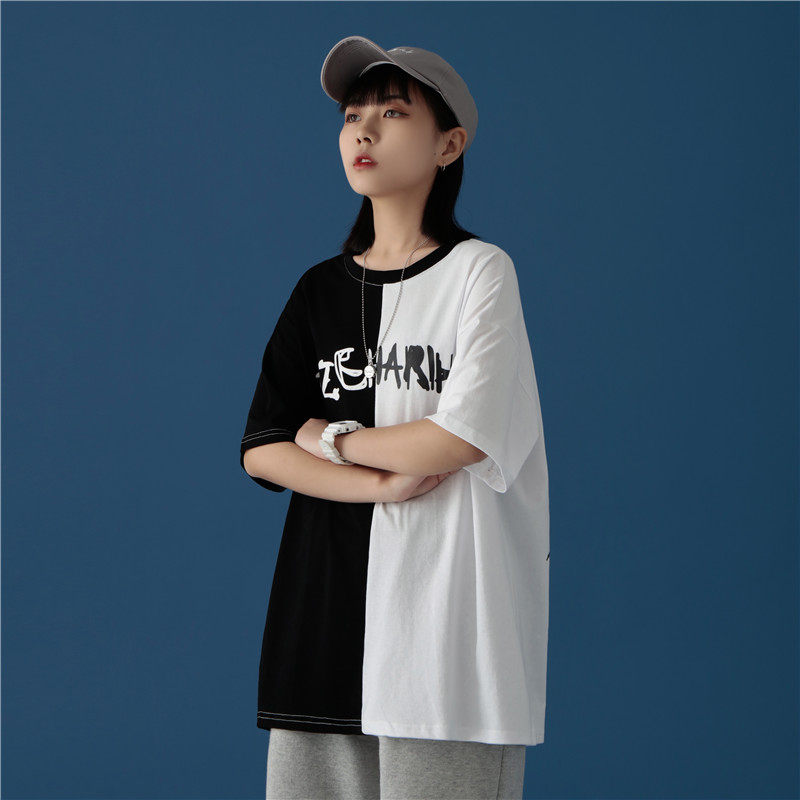 714-1-T090男女新款短袖棉夏季印花T恤情侣d图片